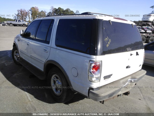 1FMRU17L31LA02239 - 2001 FORD EXPEDITION EDDIE BAUER WHITE photo 3