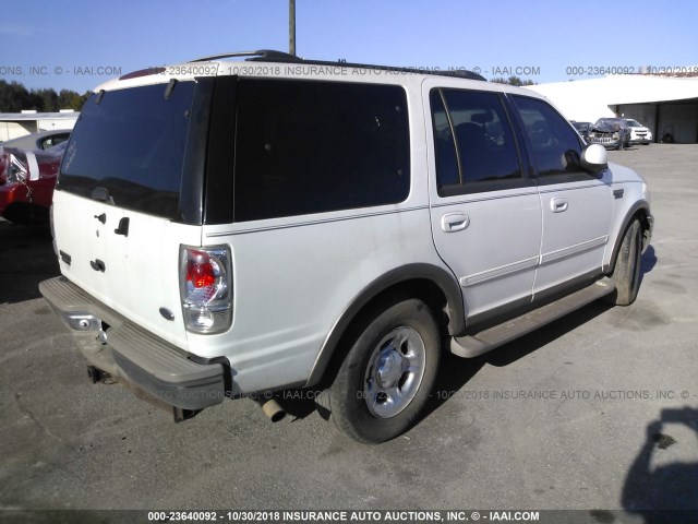 1FMRU17L31LA02239 - 2001 FORD EXPEDITION EDDIE BAUER WHITE photo 4