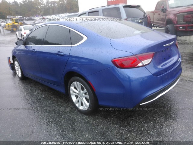 1C3CCCAB7GN107778 - 2016 CHRYSLER 200 LIMITED BLUE photo 3