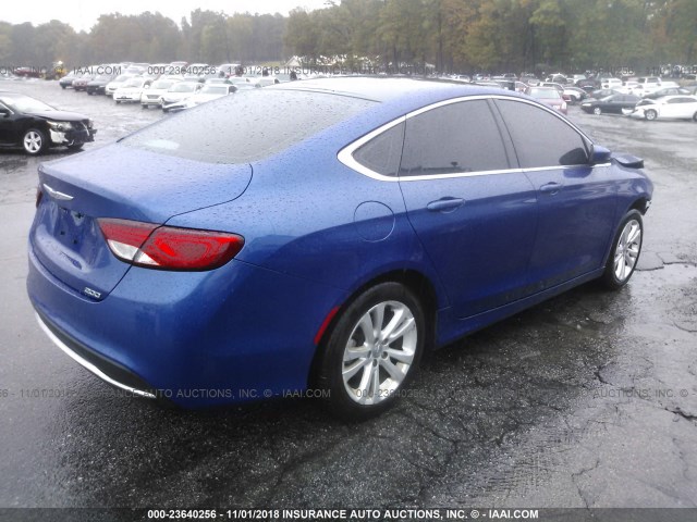 1C3CCCAB7GN107778 - 2016 CHRYSLER 200 LIMITED BLUE photo 4