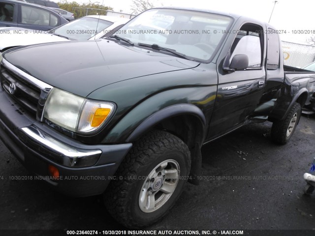 5TEWN72N3YZ698080 - 2000 TOYOTA TACOMA XTRACAB GREEN photo 2