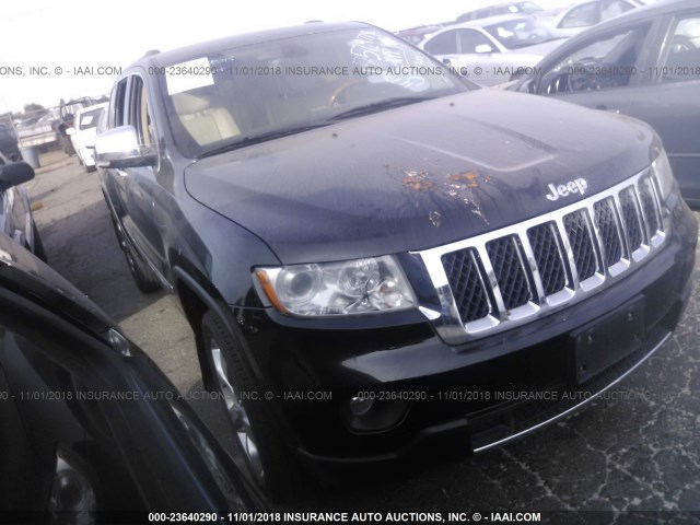 1C4RJFCG8DC529779 - 2013 JEEP GRAND CHEROKEE OVERLAND BLACK photo 1