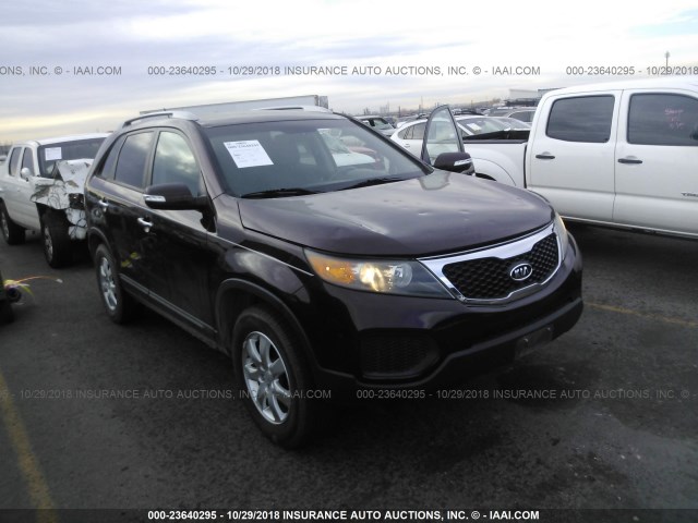 5XYKT4A27BG164155 - 2011 KIA SORENTO LX BLACK photo 1