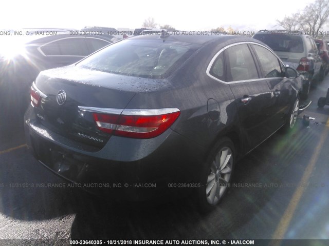 1G4PR5SK1D4102305 - 2013 BUICK VERANO CONVENIENCE GRAY photo 4