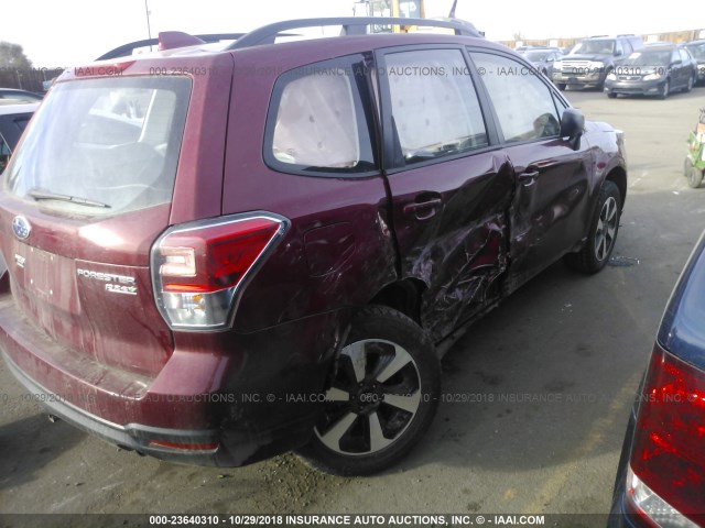 JF2SJABC7HH512162 - 2017 SUBARU FORESTER 2.5I RED photo 6