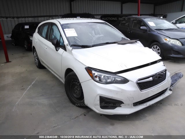 4S3GTAA60H3738308 - 2017 SUBARU IMPREZA WHITE photo 1