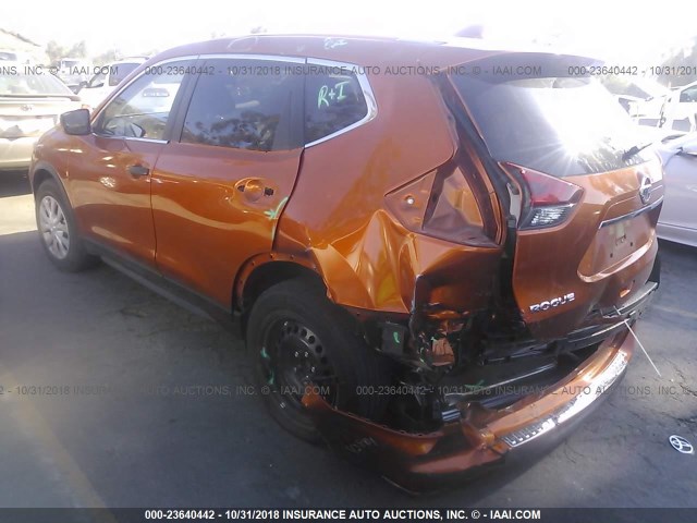 JN8AT2MT6HW399697 - 2017 NISSAN ROGUE S/SL/SV ORANGE photo 3