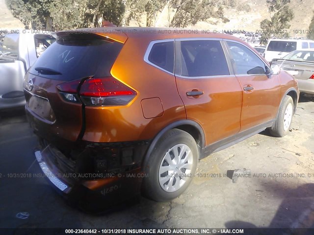 JN8AT2MT6HW399697 - 2017 NISSAN ROGUE S/SL/SV ORANGE photo 4