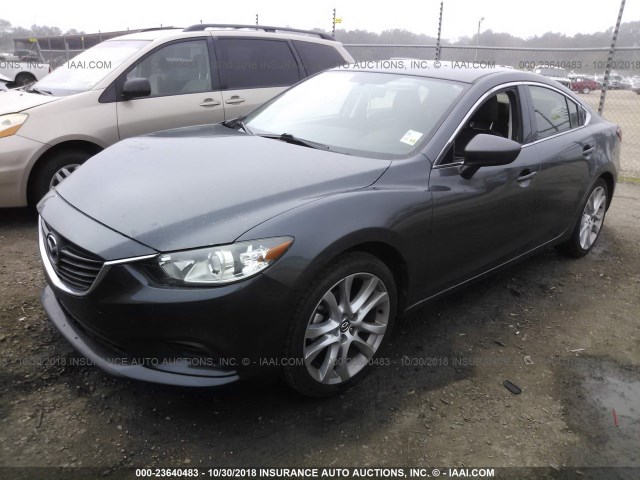 JM1GJ1V61E1123399 - 2014 MAZDA 6 TOURING GRAY photo 2