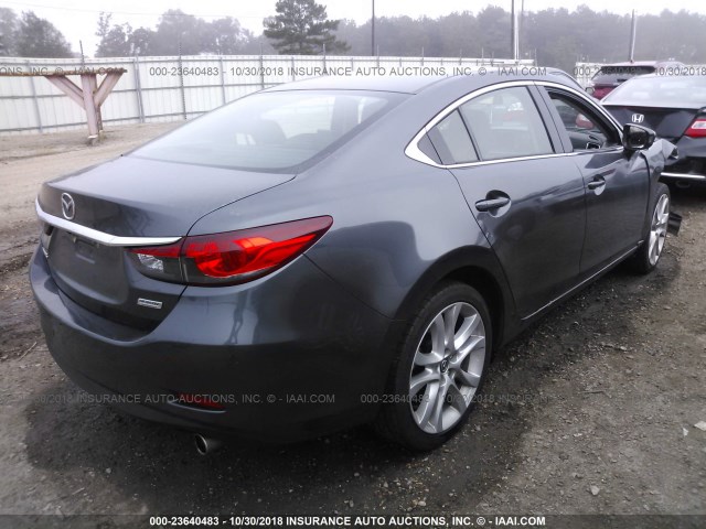 JM1GJ1V61E1123399 - 2014 MAZDA 6 TOURING GRAY photo 4