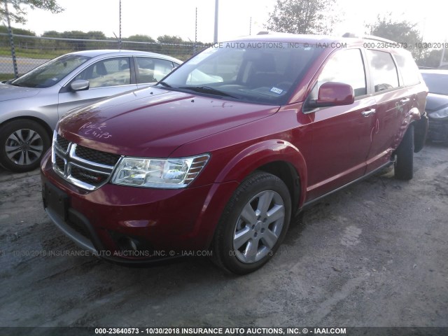 3C4PDCBB4GT117757 - 2016 DODGE JOURNEY SXT RED photo 2