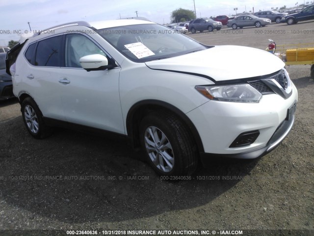 KNMAT2MTXFP561169 - 2015 NISSAN ROGUE S/SL/SV WHITE photo 1