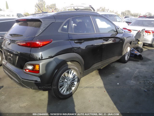 KM8K22AA0JU165140 - 2018 HYUNDAI KONA BLACK photo 4