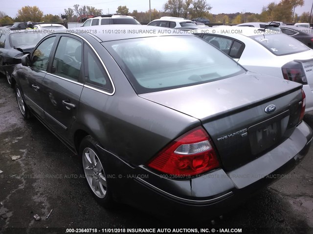 1FAHP27135G105743 - 2005 FORD FIVE HUNDRED SEL GRAY photo 3