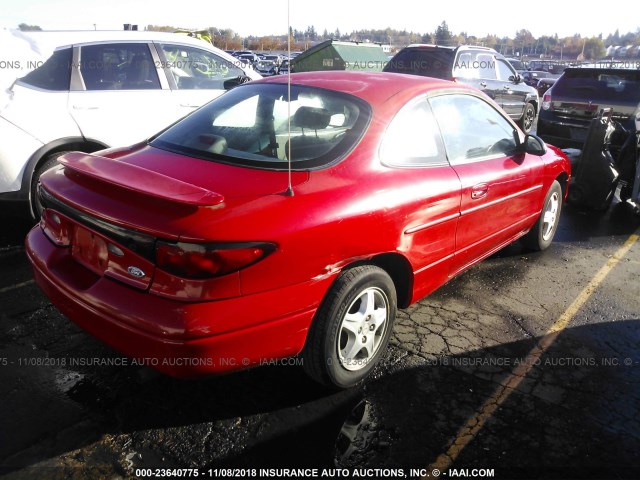 3FAKP1133XR199872 - 1999 FORD ESCORT ZX2/COOL/HOT RED photo 4