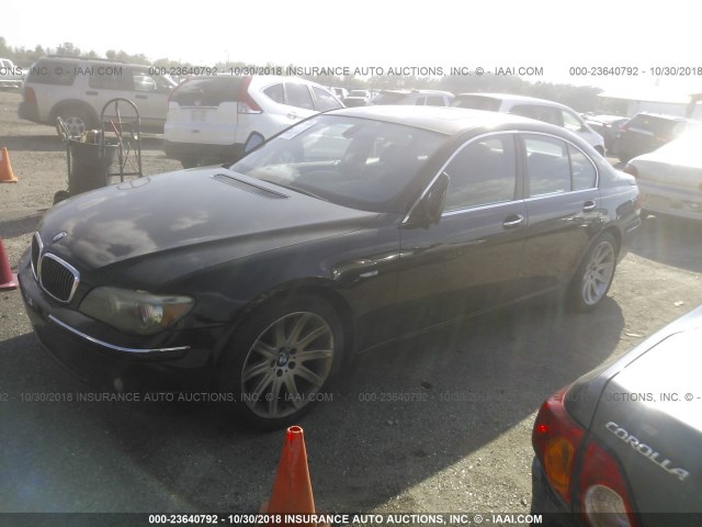 WBAHL83567DT08225 - 2007 BMW 750 I BLACK photo 2