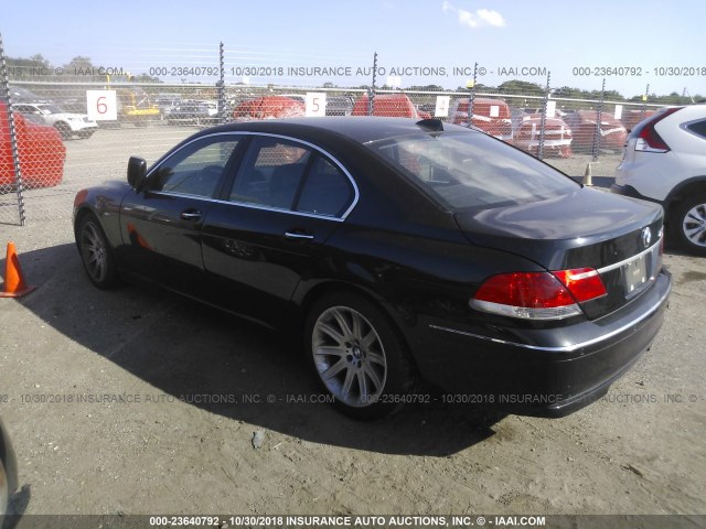 WBAHL83567DT08225 - 2007 BMW 750 I BLACK photo 3