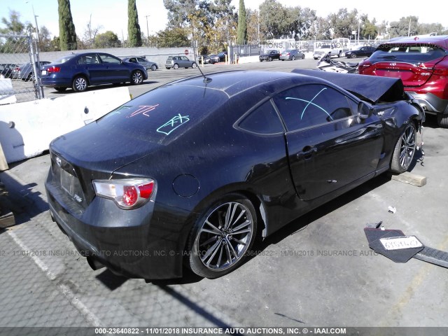 JF1ZNAA18D1717547 - 2013 TOYOTA SCION FR-S BLACK photo 4