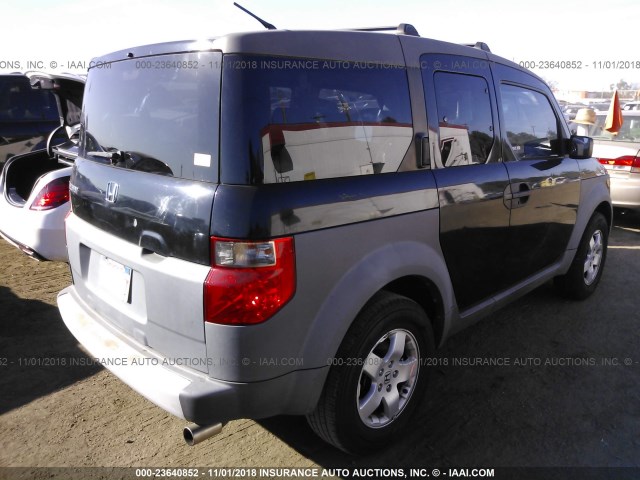 5J6YH18573L000561 - 2003 HONDA ELEMENT EX BLACK photo 4