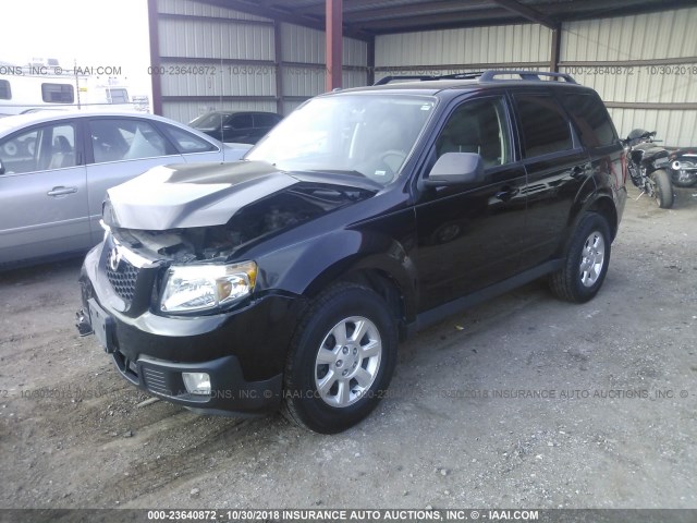 4F2CY9GG4AKM08424 - 2010 MAZDA TRIBUTE S BLACK photo 2