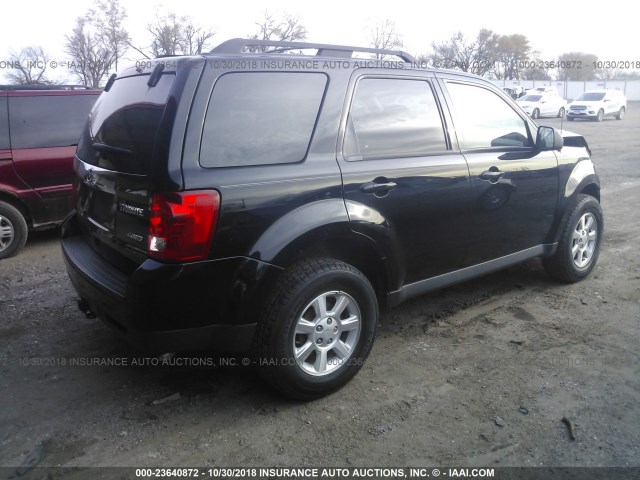 4F2CY9GG4AKM08424 - 2010 MAZDA TRIBUTE S BLACK photo 4