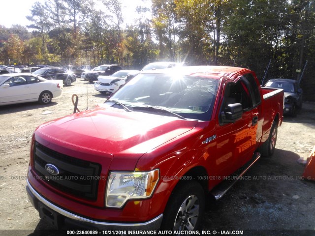 1FTFX1CF2DKD86331 - 2013 FORD F150 SUPER CAB RED photo 6