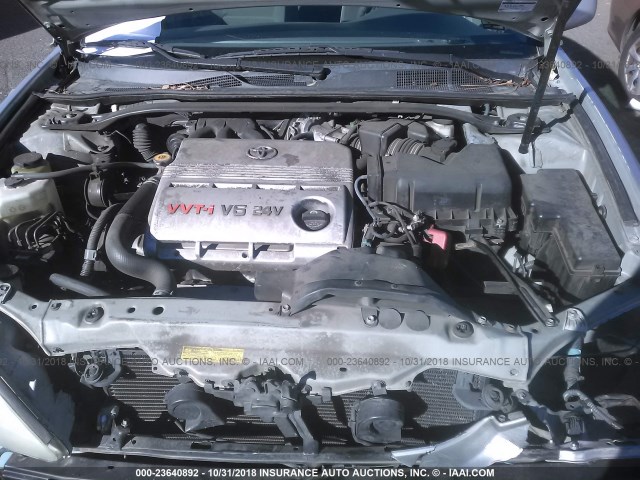 4T1BF32K25U106548 - 2005 TOYOTA CAMRY LE/XLE/SE SILVER photo 10