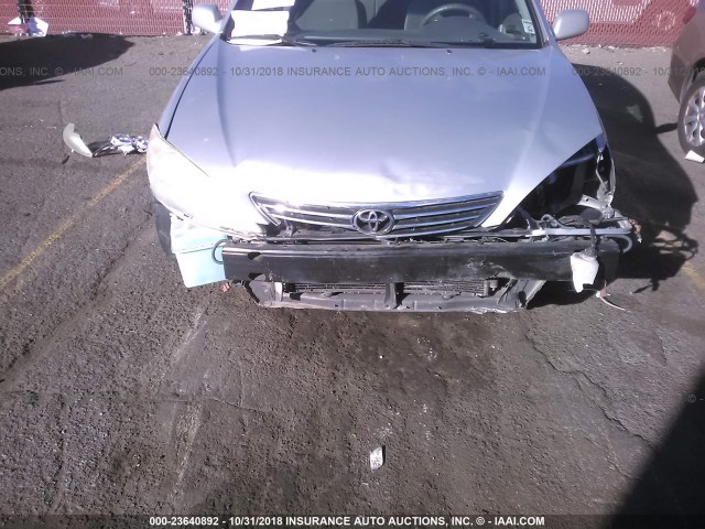 4T1BF32K25U106548 - 2005 TOYOTA CAMRY LE/XLE/SE SILVER photo 6