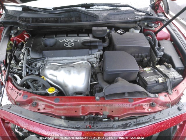 4T1BF3EK6AU076637 - 2010 TOYOTA CAMRY SE/LE/XLE RED photo 10