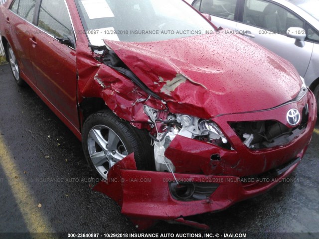 4T1BF3EK6AU076637 - 2010 TOYOTA CAMRY SE/LE/XLE RED photo 6