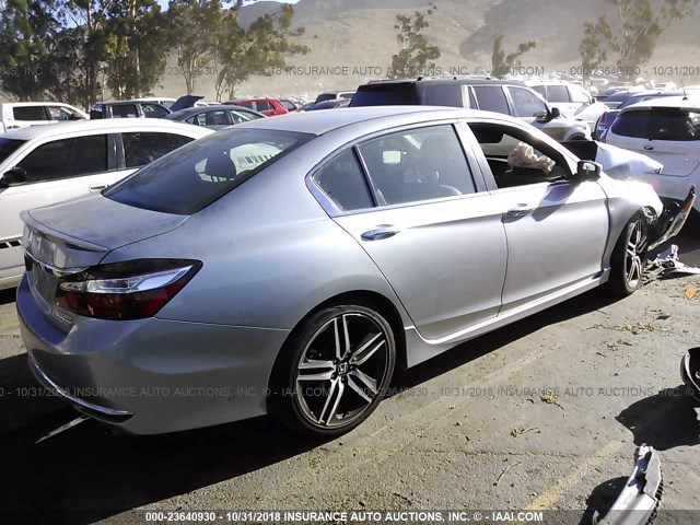 1HGCR2F16HA164813 - 2017 HONDA ACCORD SPORT SPECIAL EDITION SILVER photo 4