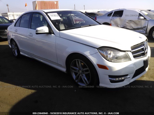 WDDGF4HB8EA931623 - 2014 MERCEDES-BENZ C 250 WHITE photo 1