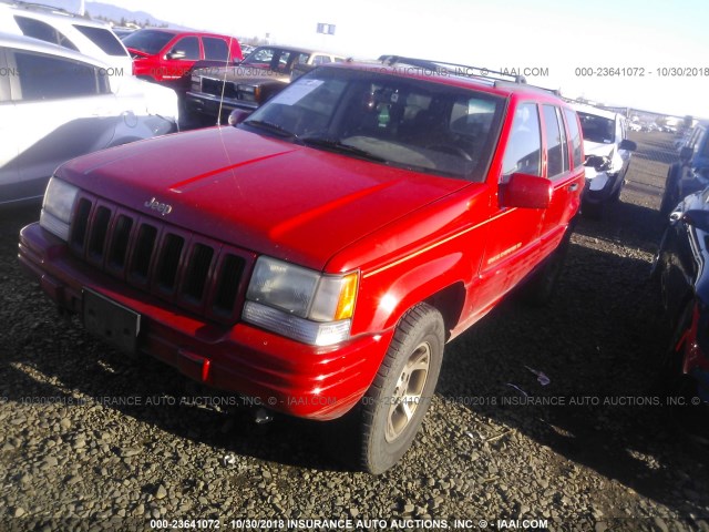 1J4GZ78Y0VC682482 - 1997 JEEP GRAND CHEROKEE LIMITED/ORVIS RED photo 2