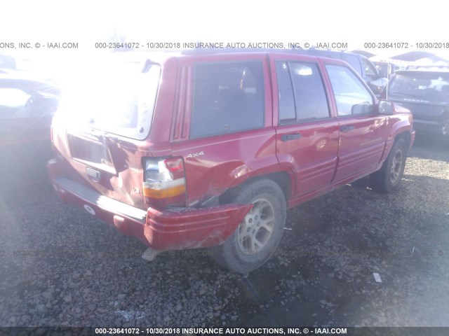 1J4GZ78Y0VC682482 - 1997 JEEP GRAND CHEROKEE LIMITED/ORVIS RED photo 4