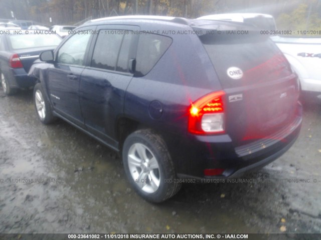 1C4NJCBA9CD626685 - 2012 JEEP COMPASS SPORT Dark Blue photo 3