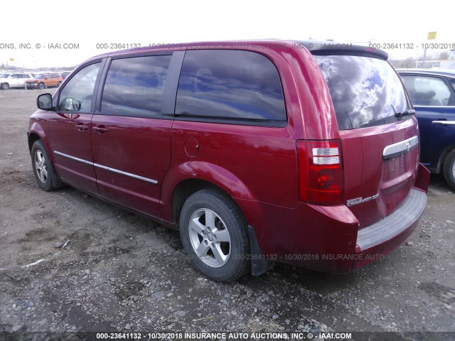 2D8HN54P78R819518 - 2008 DODGE GRAND CARAVAN SXT RED photo 3