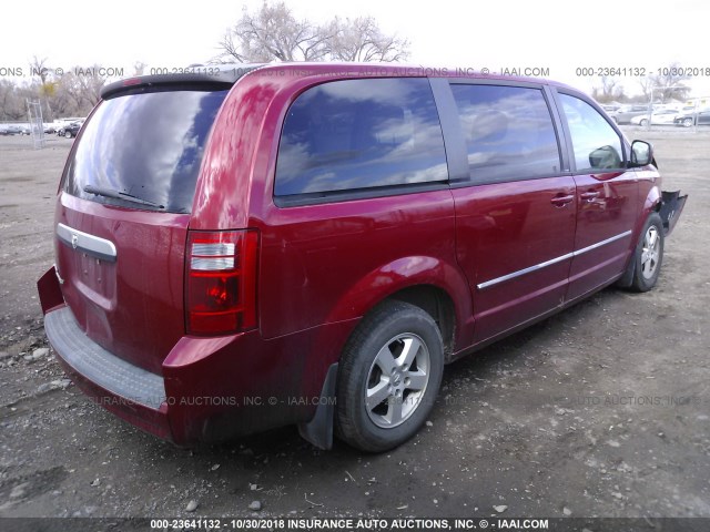 2D8HN54P78R819518 - 2008 DODGE GRAND CARAVAN SXT RED photo 4