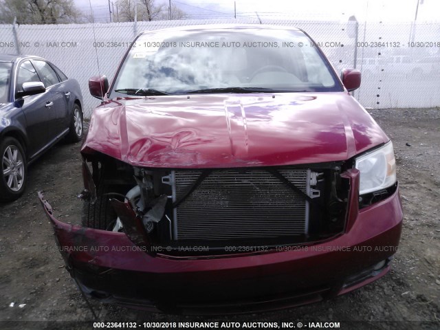 2D8HN54P78R819518 - 2008 DODGE GRAND CARAVAN SXT RED photo 6