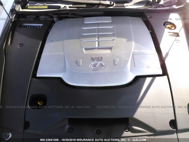 JTHBL46F285056571 - 2008 LEXUS LS 460 SILVER photo 10