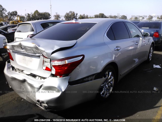 JTHBL46F285056571 - 2008 LEXUS LS 460 SILVER photo 4