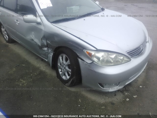 4T1BF30K25U106083 - 2005 TOYOTA CAMRY LE/XLE/SE SILVER photo 6