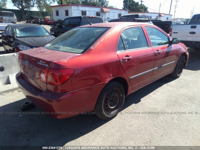 JTDBR32EX70101999 - 2007 TOYOTA COROLLA CE/LE/S RED photo 4