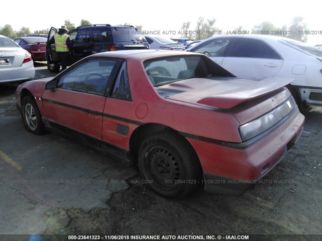 1G2PF3798GP235500 - 1986 PONTIAC FIERO SE RED photo 3