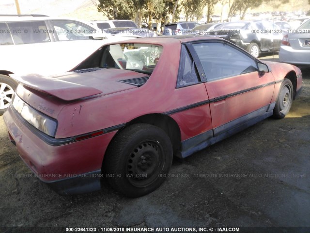 1G2PF3798GP235500 - 1986 PONTIAC FIERO SE RED photo 4