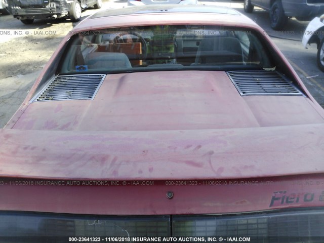 1G2PF3798GP235500 - 1986 PONTIAC FIERO SE RED photo 8