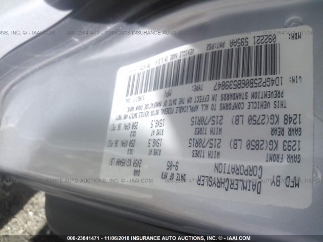 1D4GP25B06B539847 - 2006 DODGE CARAVAN SE SILVER photo 9