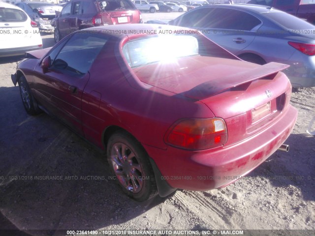 JHMEH6162VS000595 - 1997 HONDA CIVIC DEL SOL SI RED photo 3