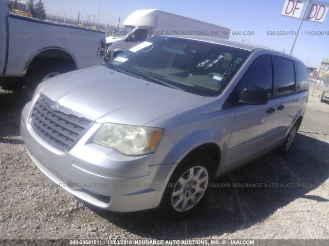 2A8HR44H38R724890 - 2008 CHRYSLER TOWN & COUNTRY LX SILVER photo 2