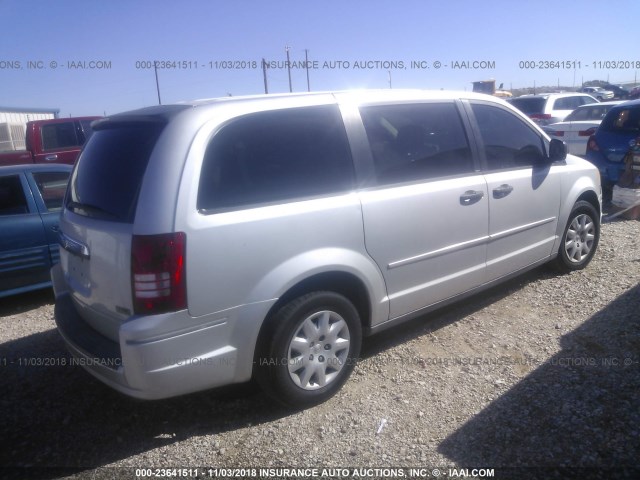 2A8HR44H38R724890 - 2008 CHRYSLER TOWN & COUNTRY LX SILVER photo 4