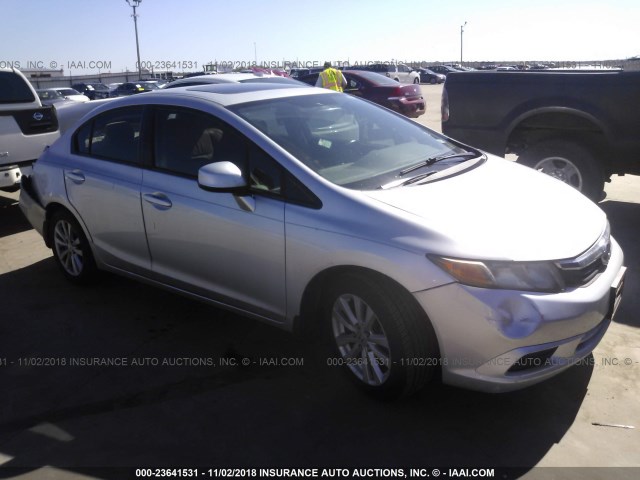 2HGFB2F98CH550991 - 2012 HONDA CIVIC EXL SILVER photo 1